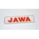 STICKER - JAWA - RECTANGLE - (RED JAWA ON TRANSPARENT BACKGROUND)